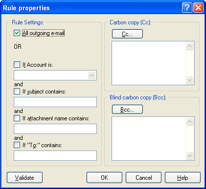 Outlook Auto BCC Screenshot